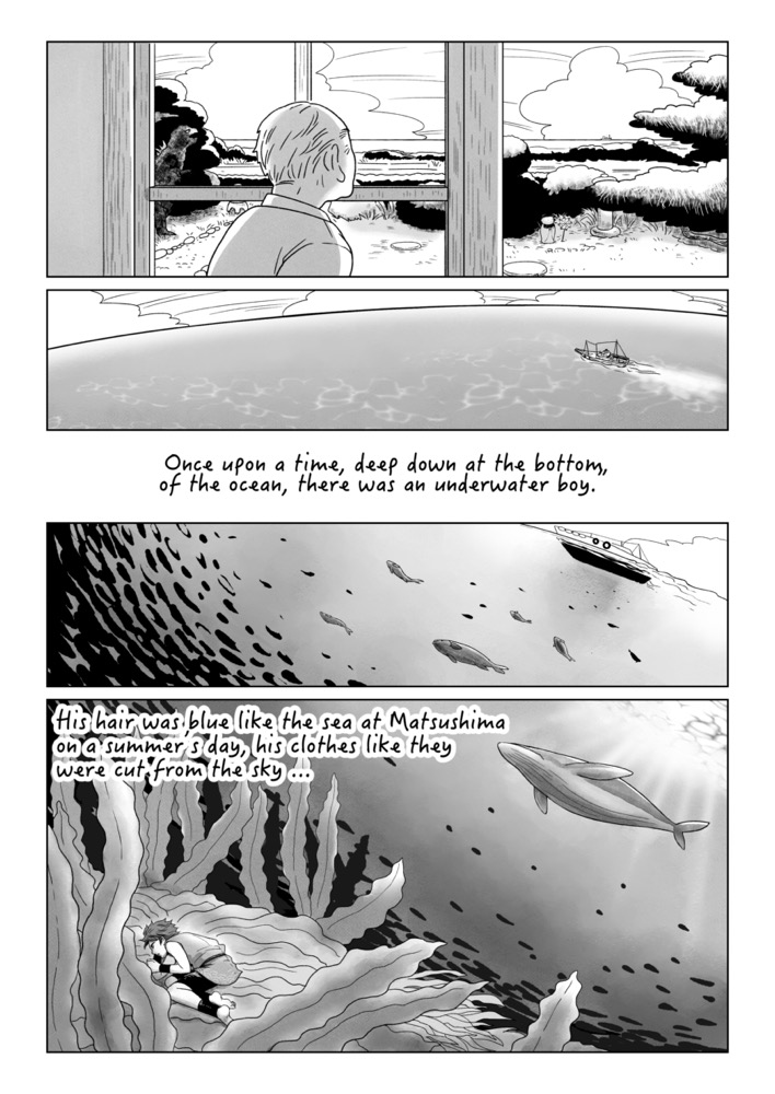 An underwater boy...